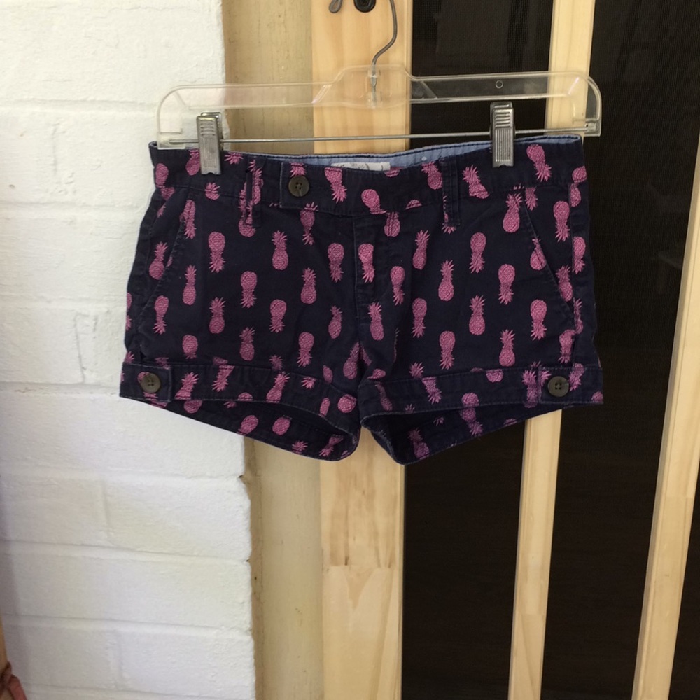 SO Navy blue shorts with pink pineapples